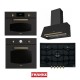 Franke Classicline Nero Dörtlü Set 75 cm