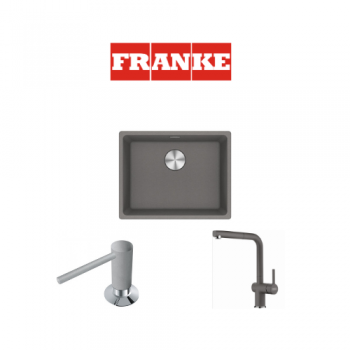 Franke Maris Mrg 110-52 Fragranite Stone Grey + Active Plus Stone Grey Armatur ve Sıvı Sabunluk Kampanyası