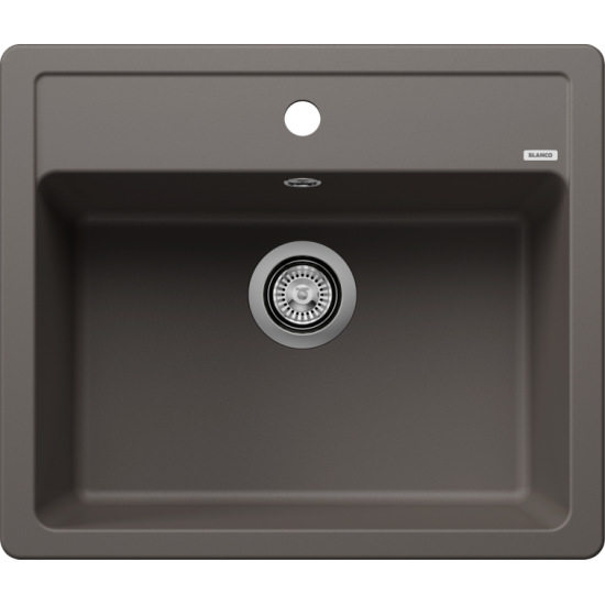 Blanco Legra 6 Tezgah Üstü 1 Gözlü Damlalıksız Granit Volcano Gri Evye - 527269
