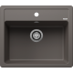 Blanco Legra 6 Tezgah Üstü 1 Gözlü Damlalıksız Granit Volcano Gri Evye - 527269