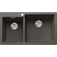 Blanco Pleon  9  Tezgah Üstü 2 Gözlü Damlalıksız Granit Volcano Gri Evye - 527325