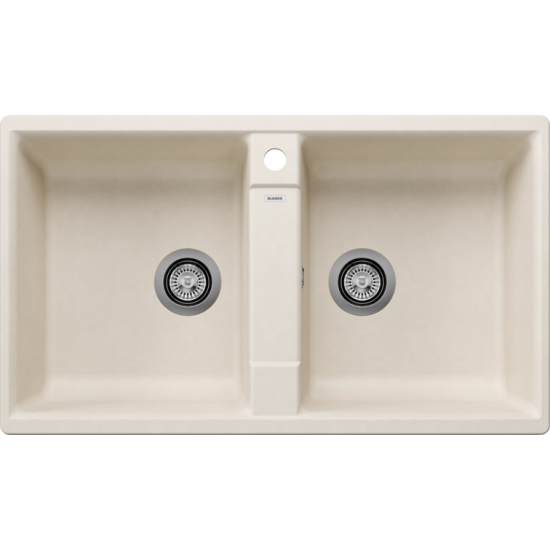 Blanco ZIA 9 Tezgah Üstü 2 Gözlü Damlalıksız Granit Soft Beyaz Evye - 527210