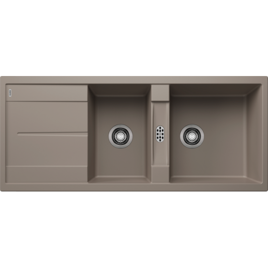 Blanco Metra 8 S  Tezgah Üstü 2 Gözlü Granit Tartufo Evye - 517357