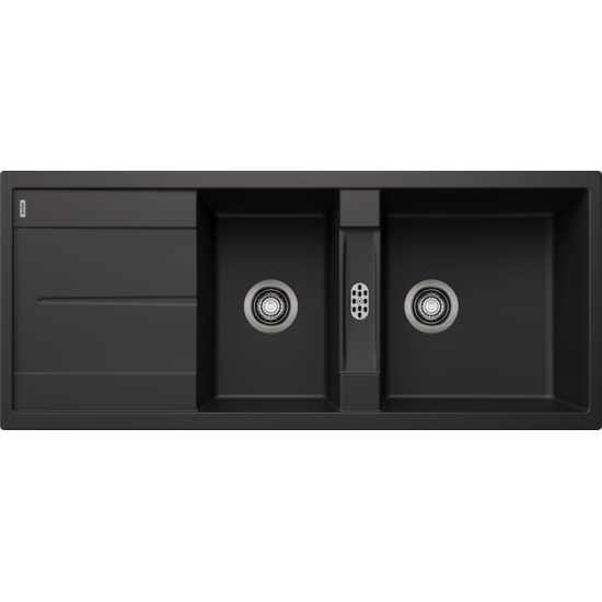 Blanco Metra 8 S  Tezgah Üstü 2 Gözlü Granit Siyah Evye - 525934