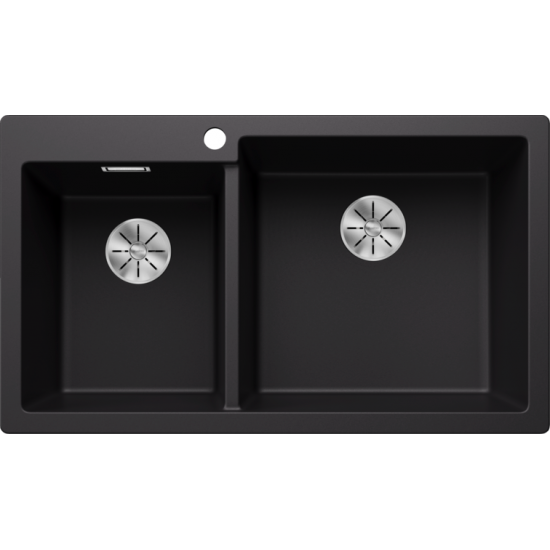 Blanco Pleon  9  Tezgah Üstü 2 Gözlü Damlalıksız Granit Siyah Evye - 525958