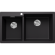 Blanco Pleon  9  Tezgah Üstü 2 Gözlü Damlalıksız Granit Siyah Evye - 525958