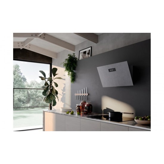 Faber Grexia GRES LG 80 Siyah/Light Grey Porselen Davlumbaz