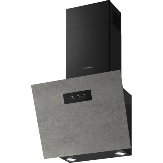 Faber Grexia GRES LG 60 Siyah/Light Grey Porselen Davlumbaz