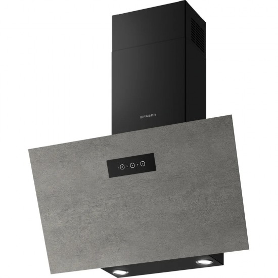 Faber Grexia GRES LG 80 Siyah/Light Grey Porselen Davlumbaz