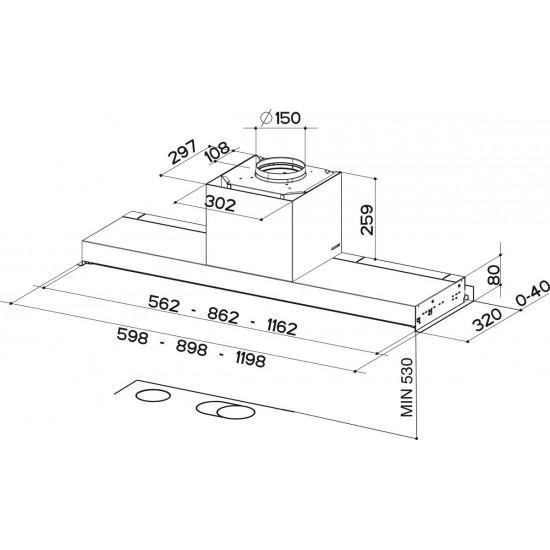 Faber In-Nova Premium EV8+X A90 Paslanmaz Çelik Ankastre Davlumbaz Faber In-Nova Premium EV8+X A90 Paslanmaz Çelik Ankastre Davlumbaz