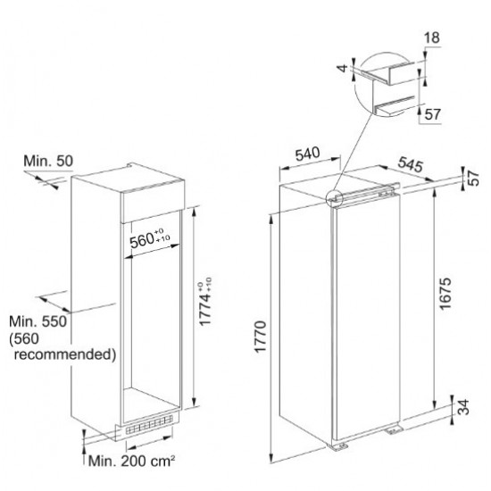 Franke FSDR 330 V NE E Ankastre Soğutucu 