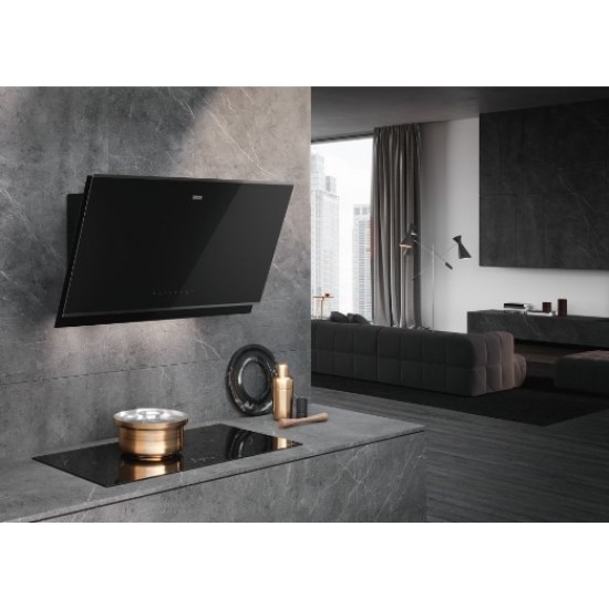 Franke Mythos Pro K-LINK FMY PRO 907 FM BK/IX KL Siyah ve Inox Duvar Tipi Ankastre Davlumbaz