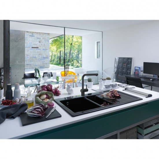 Franke Atlas Neo Sensor Doccia Industiral Black Spiralli Armatür 