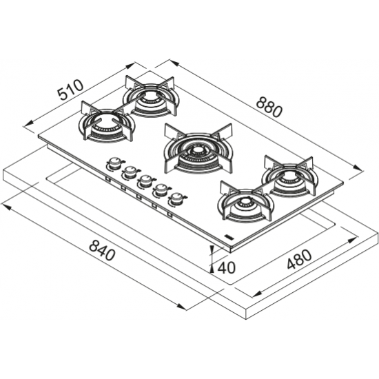 Franke Mythos FHCR 905 4G TC HE BK C Siyah Ankastre Ocak