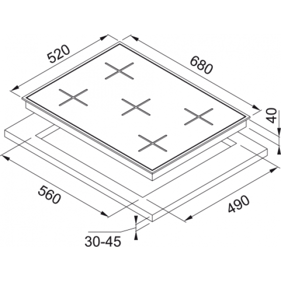 Franke Smart Linear FHNG 705 4G TC BK C Ankastre Ocak