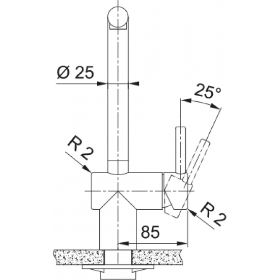 Franke Atlas Neo Doccia Spiralli Gold Armatür