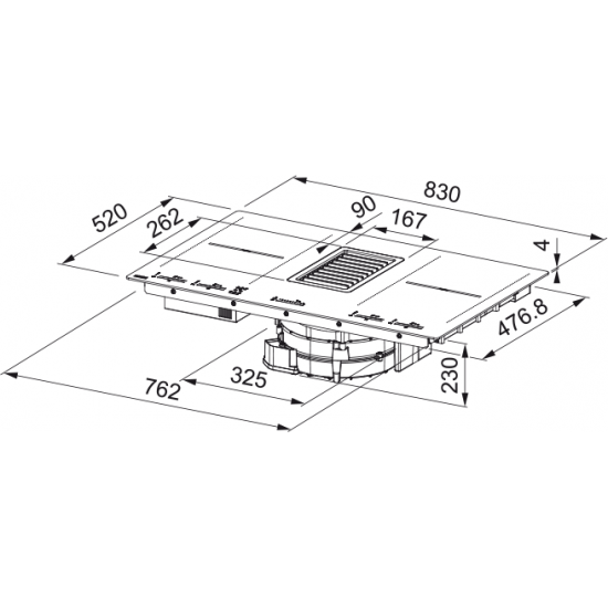 Franke Mythos 2Gether FMY 839 HI  Davlumbaz Entegreli İndüksiyonlu Ankastre Ocak