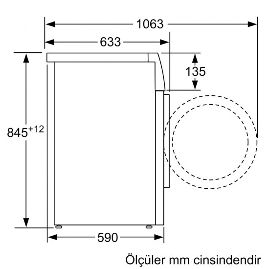 Siemens iQ100 Çamaşır Makinesi 8 kg 1200 dev./dak. - WM12N180TR