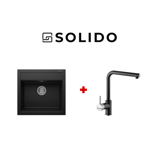 Solido SH-49 Metalik Black Evye ve Solido ALFA 60 Armatür Solido SH-49 Metalik Black Evye ve Solido ALFA 60 Armatür