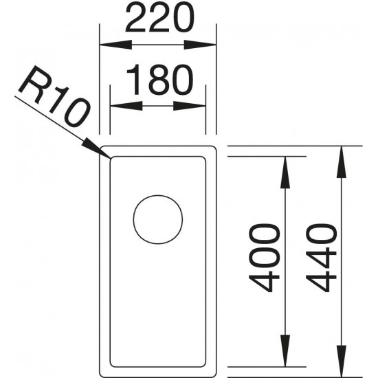 Blanco Claron  180 IF  Tezgah Üstü / Tezgaha Sıfır Tek Gözlü Paslanmaz Çelik Evye - 521564