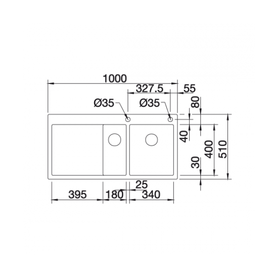 Blanco Claron 6 S IF  Tezgah Üstü / Tezgaha Sıfır 1.5 Gözlü Sol Damlalıklı Paslanmaz Çelik Evye - 521646