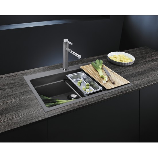 Blanco Etagon 8 Tezgah Üstü 1 Gözlü Beyaz Granit Evye - 525191