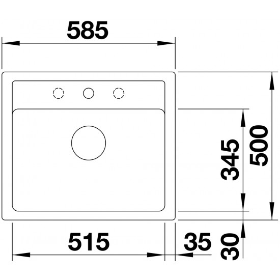 Blanco Legra 6 Tezgah Üstü 1 Gözlü Damlalıksız Granit Volcano Gri Evye - 527269