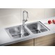 Blanco Lemis 8 IF Tezgaha Sıfır / Tezgah Üstü 2 Gözlü Damlalıksız Paslanmaz Çelik Evye - 523039