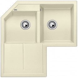 Blanco Metra 9 E Tezgah Üstü Köşe Sol Damlalıklı 2 Gözlü Granit Jasmine Evye - 515569