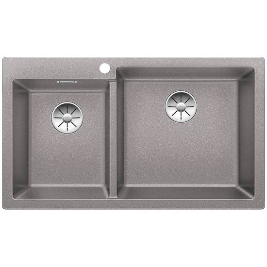 Blanco Pleon  9  Tezgah Üstü 2 Gözlü Damlalıksız Granit Alu Metallic Evye - 523059