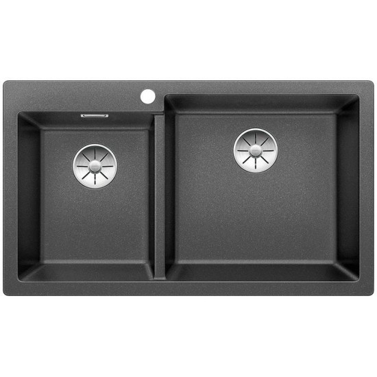 Blanco Pleon  9  Tezgah Üstü 2 Gözlü Damlalıksız Granit Antrasit Evye - 523057