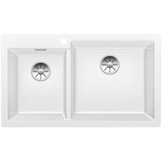 Blanco Pleon  9  Tezgah Üstü 2 Gözlü Damlalıksız Granit Beyaz Evye - 523061