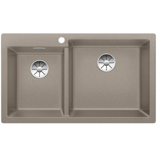 Blanco Pleon  9  Tezgah Üstü 2 Gözlü Damlalıksız Granit Tartufo Evye - 523064