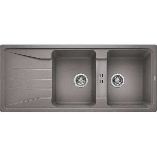 Blanco Sona  8 S Tezgah Üstü 2 Gözlü Her İki Yöne Kullanılabilir Granit Alu Metallic Evye - 519700