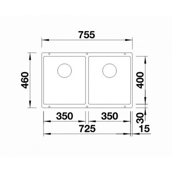 Blanco Subline 350 / 350 U Tezgah Altı 2 Gözlü Damlalıksız Jasmine Granit Evye - 523579