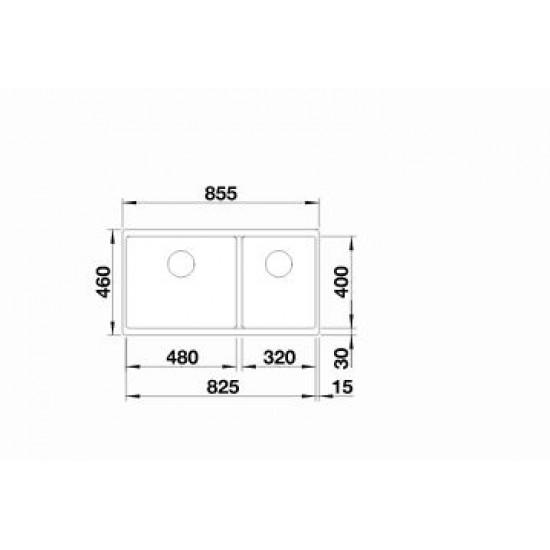 Blanco Subline 480 / 320 U Tezgah Altı 1,5 Gözlü Damlalıksız Beyaz Granit Evye - 523588