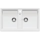 Blanco ZIA 9 Tezgah Üstü 2 Gözlü Damlalıksız Granit Beyaz Evye - 516678