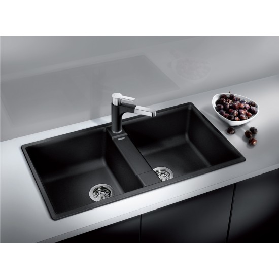 Blanco ZIA 9 Tezgah Üstü 2 Gözlü Damlalıksız Granit Jasmine Evye - 516679