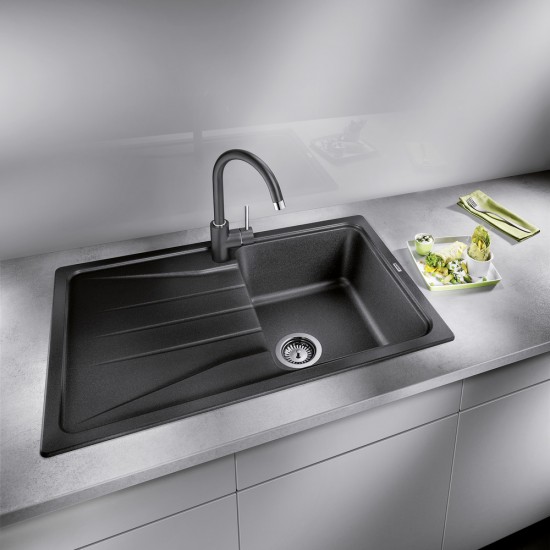 Blanco Sona 5 S Tezgah Üstü Her İki Yöne Kullanılabilir Alu Metallic Granit Evye - 519673