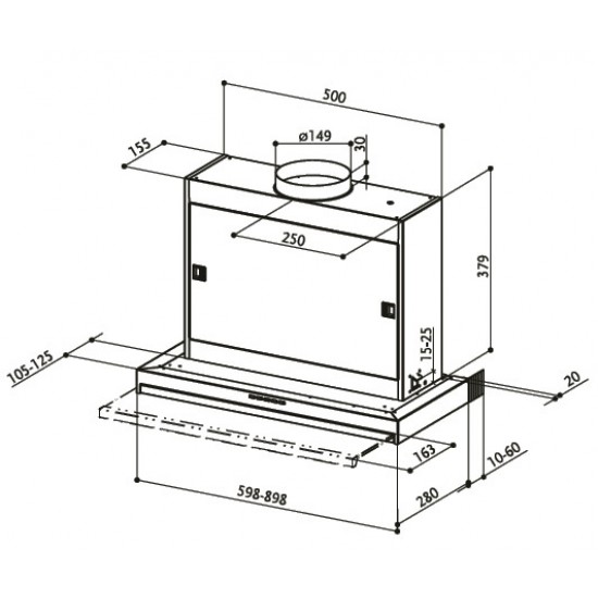 Faber Clean X A90 Gömme Box Davlumbaz - 110.0182.359