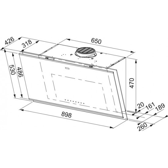 Franke Mythos Pro K-LINK FMY PRO 907 FM BK/IX KL Siyah ve Inox Duvar Tipi Ankastre Davlumbaz