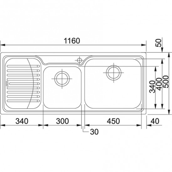 Franke Galassia GAX 621-116 İnox 2 Gözlü Sol Damlalıklı Çelik Evye