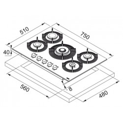 Franke Maris FHMF 755 4G DC C WH Ankastre Ocak