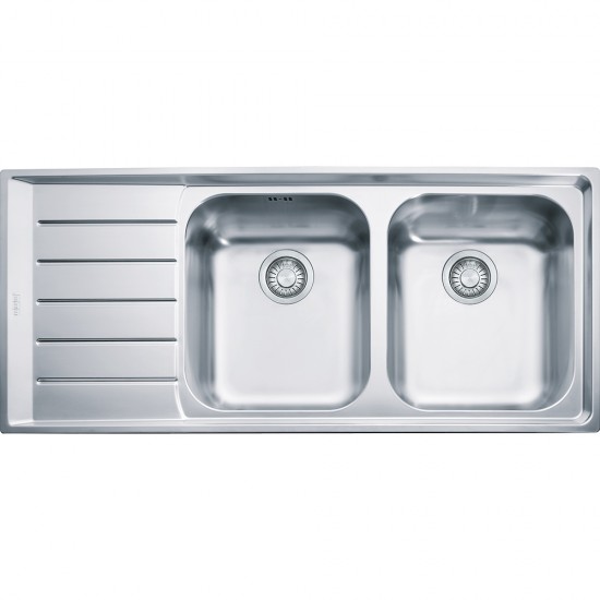 Franke Neptun NET 621-116 Mikrodekorlu 2 Gözlü Sol Damlalıklı Çelik Evye 