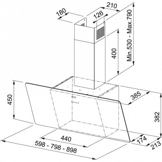 Franke Smart Linear Siyah Cam 60 Cm 6 Lı Ankastre Set