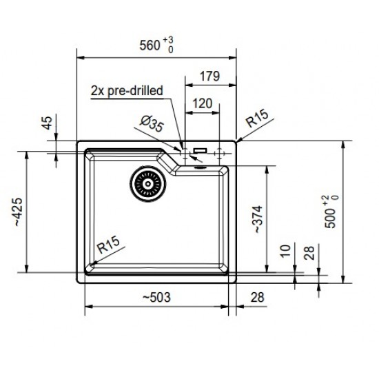 Franke Urban UBG 610-56 Sahara Granit Evye Franke Urban UBG 610-56 Sahara Granit Evye