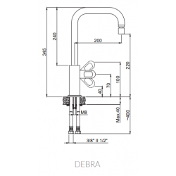Marmorin Debra M2000 Batarya/Armatur Spiralsiz Ekru /Krem - M2004