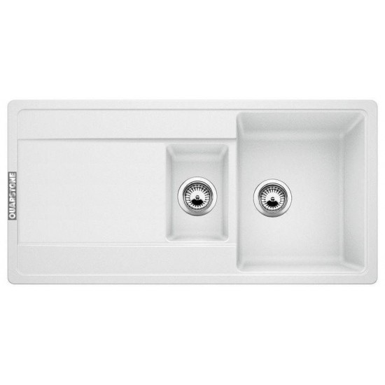 Quarstone LUSTER 6S Tezgah Üstü 1.5 Gözlü Beyaz Granit Evye