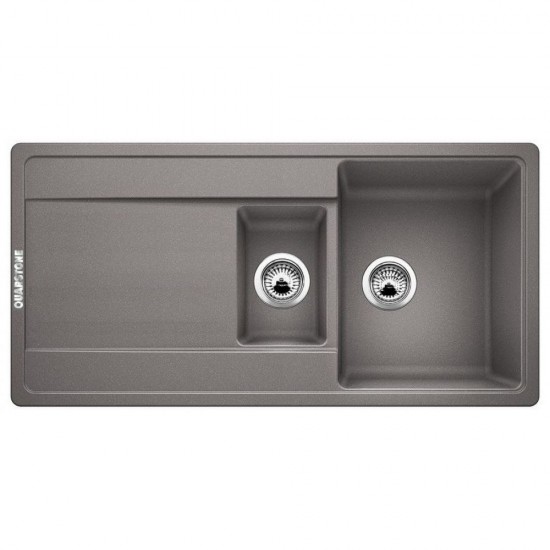 Quarstone LUSTER 6S Tezgah Üstü 1.5 Gözlü Mat Gri Granit Evye