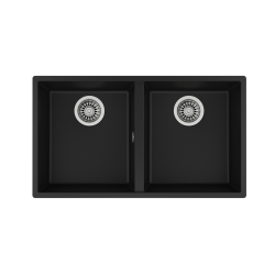 Teka SQUARE 760 TG 2 Gözlü  Tezgahaltı Damlalıksız Granit Black / Siyah Eviye  - 115260024 Teka SQUARE 760 TG 2 Gözlü  Tezgahaltı Damlalıksız Granit Black / Siyah Eviye  - 115260024